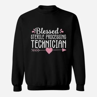 Blessed Sterile Processing Technician Funny Medical Gift Sweat Shirt - Seseable