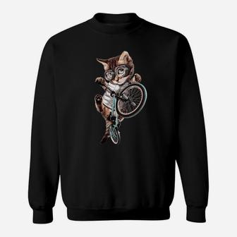 Bmx Cat Sweat Shirt - Seseable