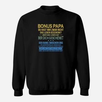 Bonus Papa Sweatshirt mit inspirierendem Spruch, Geschenkidee - Seseable
