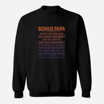 Bonus Papa Sweatshirt mit liebevoller Botschaft, Geschenkidee - Seseable