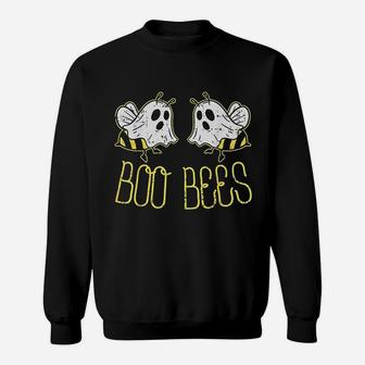 Boo Bees Funny Halloween Matching Couple Costume For Her Sweat Shirt - Seseable