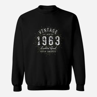 Born In 1963 Vintage 58th Birthday Sweat Shirt - Seseable