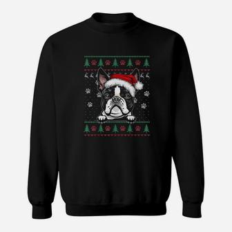 Boston Terrier Christmas Funny Dog Lover Sweat Shirt - Seseable