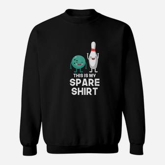 Bowling Player Gift Split Ball And Pin This Is My Spare Shirt Sweat Shirt - Seseable