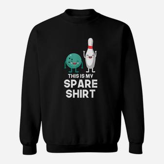 Bowling Player Gift Split Ball And Pin This Is My Spare Sweat Shirt - Seseable