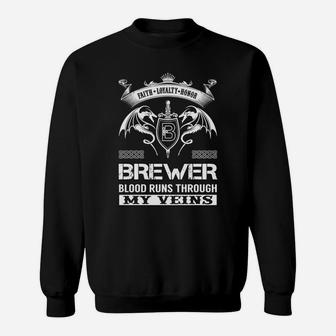 Brewer Last Name, Surname Tshirt Sweat Shirt - Seseable