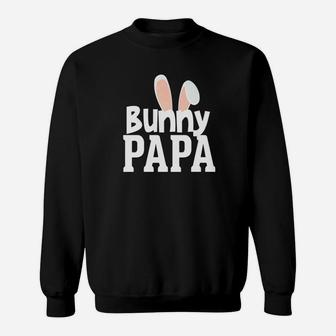 Bunny Papa Easter Rabbit Holiday Ears Parent Dad Granddad Premium Sweat Shirt - Seseable