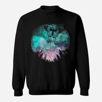 Butterfly And Hands For Christmas Sweat Shirt - Seseable