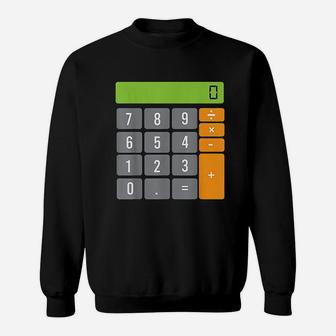 Calculator Costume Halloween Easy Cosplay Math Geek Outfit Sweat Shirt - Seseable