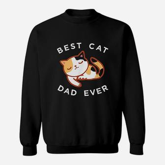 Calico Best Cat Dad Ever Sweat Shirt - Seseable