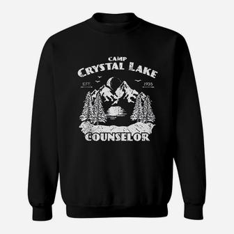 Camp Camping Crystal Lake Counselor Vintage Gift Sweat Shirt - Seseable