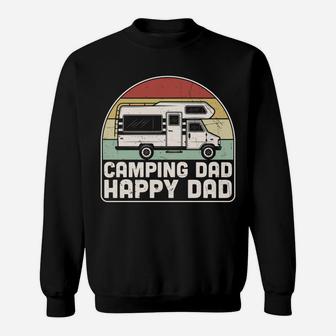 Camping Dad Happy Dad Truck Vintage Gift For Father Sweatshirt - Seseable