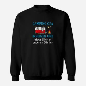 Camping Opa Im Herzen Jung Sweatshirt - Seseable