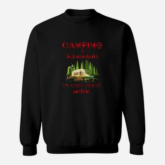 Camping Schokoladenseite Herren Sweatshirt, Natur und Spruch Motiv - Seseable