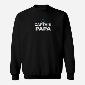 Captain Papa Fathers Day Summer Boat Gift Sweat Shirt - Seseable