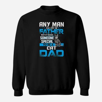 Cat Dad Animal Lovers Fathers Day Gif Sweat Shirt - Seseable