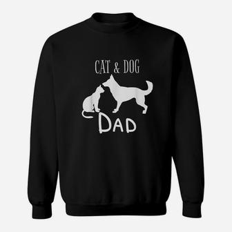 Cat Dog Dad Owner Cute Father Daddy Pet Animal Papa Sweat Shirt - Seseable