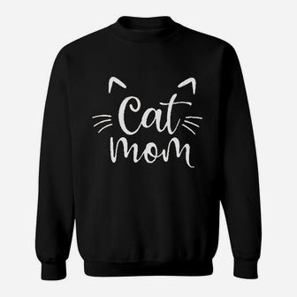 Cat Mom Design Sweat Shirt - Seseable