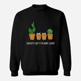 Catcus Cat Cactus Succulent Crazy Plant Mom Gift Sweat Shirt - Seseable