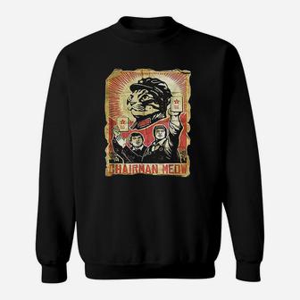 Chairman Meow Funny Poster Style Art Sweat Shirt - Seseable