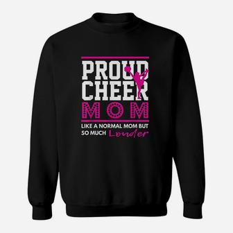 Cheerleading Proud Cheer Mom Gift Sweat Shirt - Seseable