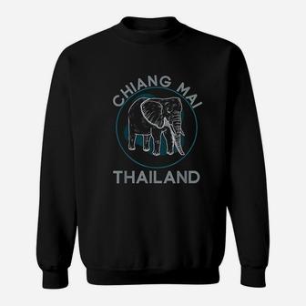 Chiang Mai Thai Vacation Elephant Lover Gift Thailand Sweat Shirt - Seseable