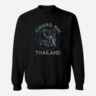 Chiang Mai Thai Vacation Elephant Lover Gift Thailand Sweatshirt - Seseable