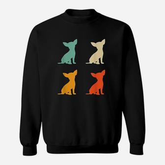 Chihuahua Gift For Dog Lover Retro Chihuahua Vintage Dog Sweat Shirt - Seseable