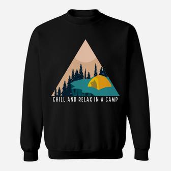Chill And Relax In A Camp Weekend Camping Sweatshirt - Seseable