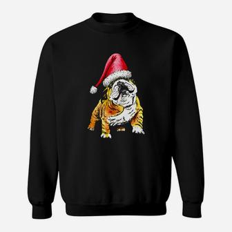 Christmas Bulldog Sweat Shirt - Seseable