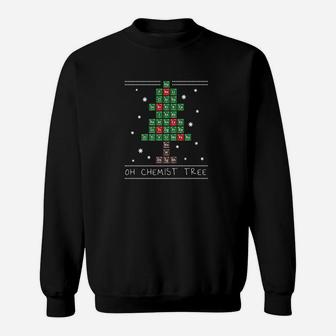 Christmas Chemistry Science Periodic Table Chemist Tree Sweat Shirt - Seseable