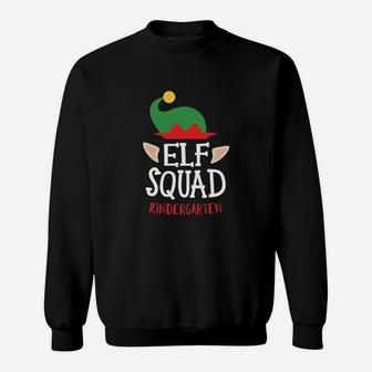 Christmas Elf Squad Kindergarten Teacher Sweat Shirt - Seseable