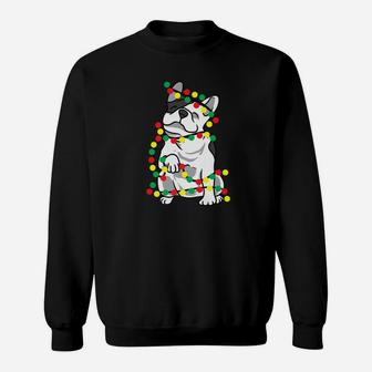 Christmas Lights Decoration Funny French Bulldog Shirt Sweat Shirt - Seseable
