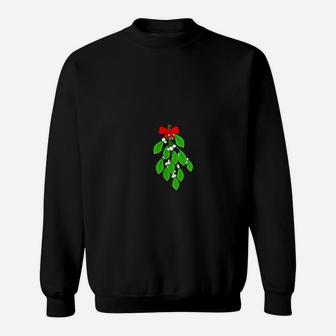 Christmas Mistletoe Below Sweat Shirt - Seseable
