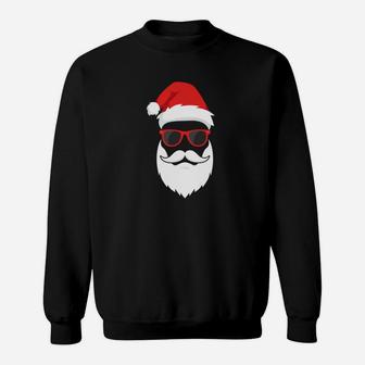 Christmas Santa Beard Head Face Costume Sweat Shirt - Seseable