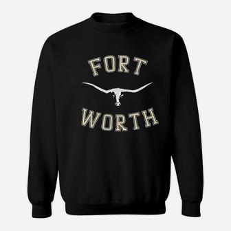 City Texas Vintage Fort Worth Travel Souvenir Gift Sweat Shirt - Seseable