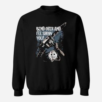 Clark Chainsaw Bend Over And I’ll Show You Christmas Vacation Shirt Sweat Shirt - Seseable