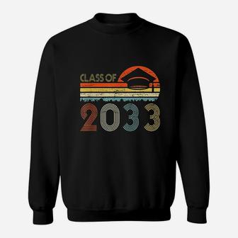 Class Of 2033 Grow With Me Prek Graduate Vintage Retro Sweat Shirt - Seseable