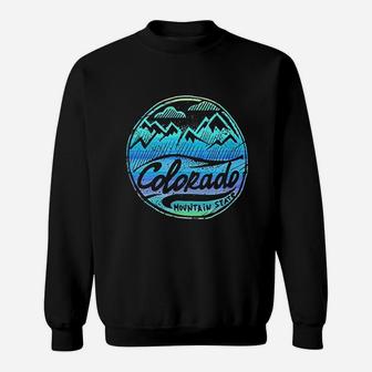 Classic Colorado Mountains Vintage Retro Design Sweat Shirt | Seseable CA