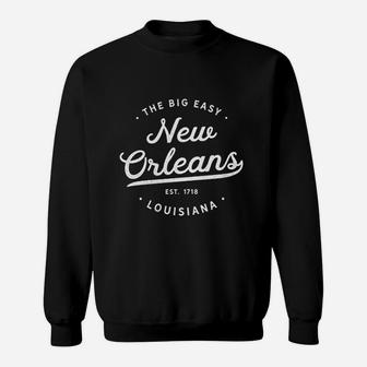 Classic Retro Vintage New Orleans Louisiana Big Easy Sweat Shirt - Seseable