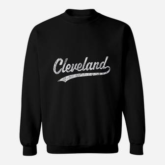 Cleveland Oh Vintage Baseball Sports Sweat Shirt - Seseable