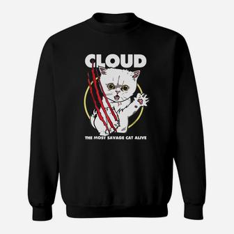 Cloud Cat T - Sweat Shirt - Seseable