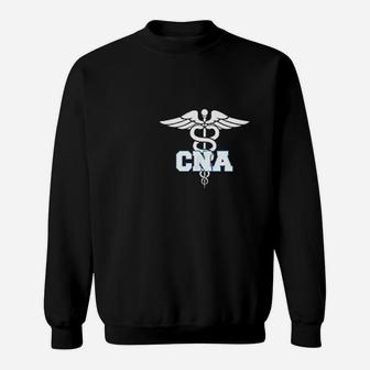 Cna Caduceus Medical Symbol Nurse Sweat Shirt - Seseable