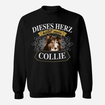 Collie-Liebhaber Sweatshirt Dieses Herz schlägt für meinen Collie - Seseable