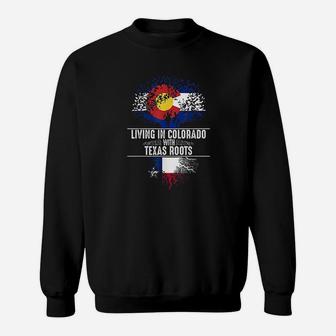 Colorado Home Texas Roots State Tree Flag Love Gift Sweat Shirt - Seseable