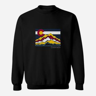 Colorado Mountain Flag Vintage Sweat Shirt | Seseable CA