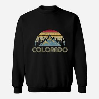 Colorado Retro Vintage Mountains Nature Hiking Sweat Shirt | Seseable CA
