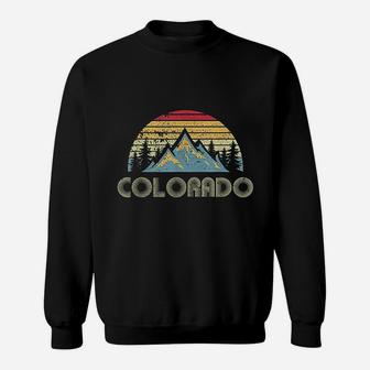 Colorado Retro Vintage Mountains Nature Hiking Sweat Shirt | Seseable CA
