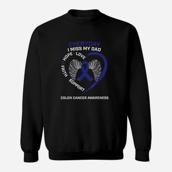 Colorectal Wings In Memory Of My Dad Colon Awareness Sweat Shirt - Seseable