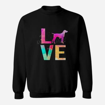 Colorful Dog Mom German Shorthaired Pointer Sweat Shirt - Seseable